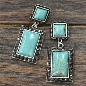Natural Turquoise Post Earrings